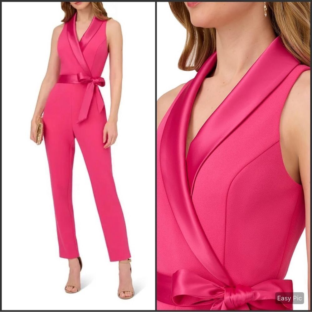 NWT Adrianna Papell Tuxedo Jumpsuit Size 12